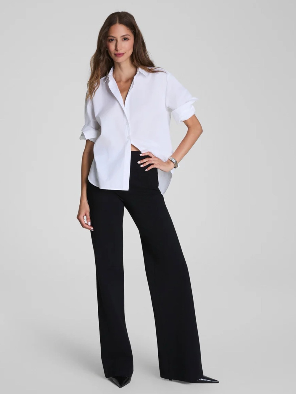 SPANX The Perfect Pant Wide Leg Classic Black - Picture 4 of 15